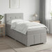 Pat boxspring cu saltea Gri deschis 100 x 200 cm Țesătură - WALTI WALTI