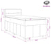 Pat boxspring cu saltea Gri deschis 80 x 200 cm Țesătură - WALTI WALTI