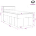 Pat boxspring cu saltea cu headboard Crem 90 x 200 cm Țesătură - WALTI WALTI