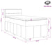 Pat boxspring cu saltea Gri deschis 100 x 200 cm Țesătură - WALTI WALTI