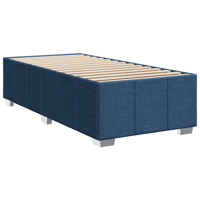 Pat boxspring cu saltea albastru 100 x 200 cm Țesătură WALTI