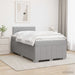 Pat boxspring cu saltea Gri deschis 120 x 200 cm Țesătură - WALTI WALTI