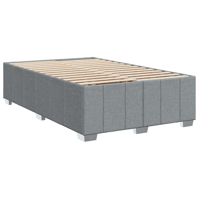 Pat boxspring cu saltea Gri deschis 120 x 190 cm Țesătură WALTI