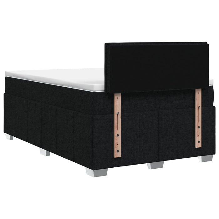 Pat boxspring cu saltea Negru 120 x 200 cm Țesătură WALTI