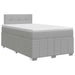 Pat boxspring cu saltea Gri deschis 120 x 200 cm Țesătură - WALTI WALTI