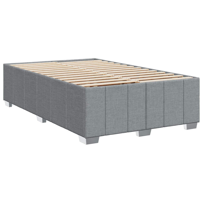 Pat boxspring cu saltea Gri deschis 120 x 200 cm Țesătură - WALTI WALTI