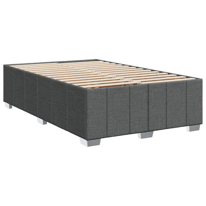 Pat boxspring cu saltea Gri închis 120 x 200 cm Țesătură WALTI