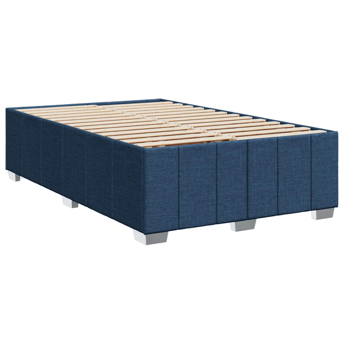 Pat boxspring cu saltea albastru 120 x 200 cm Țesătură WALTI