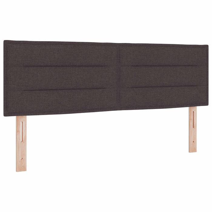 Pat boxspring cu saltea Maro închis 140 x 200 cm Țesătură WALTI