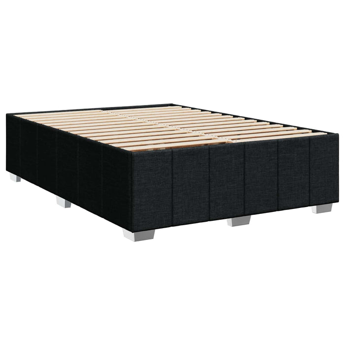 Pat boxspring cu saltea Negru 160 x 200 cm Țesătură - WALTI WALTI