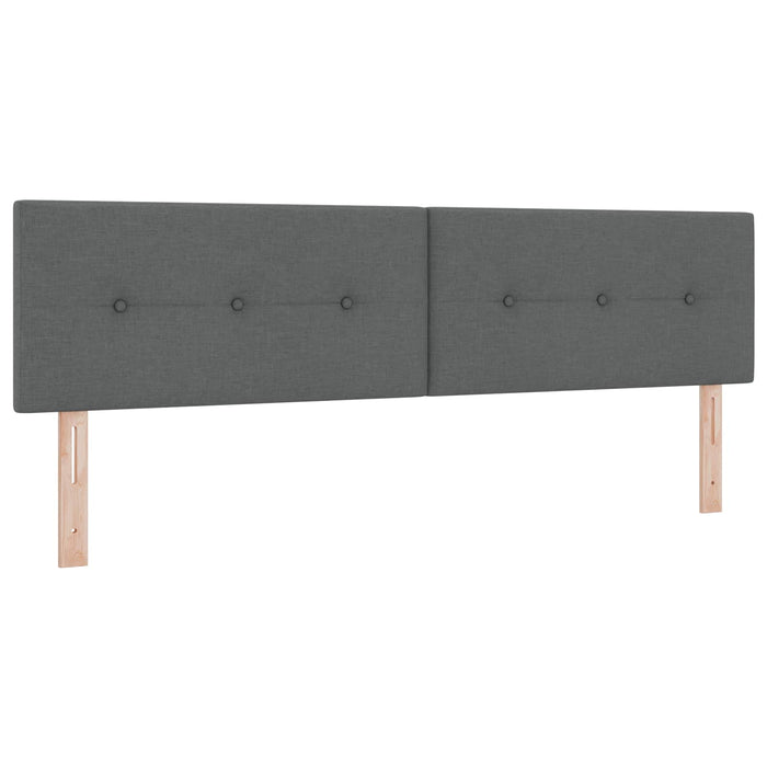 Pat boxspring cu saltea Gri închis 180 x 200 cm Țesătură WALTI