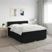 Pat boxspring cu saltea Negru 140 x 190 cm Țesătură - WALTI WALTI