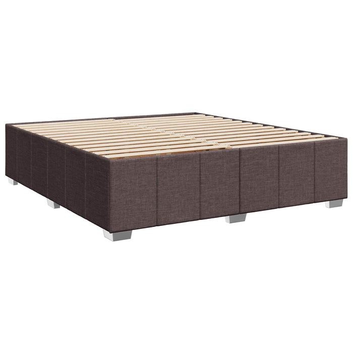 Pat boxspring cu saltea Maro închis 180 x 200 cm Țesătură WALTI
