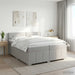 Pat boxspring cu saltea Gri deschis 200 x 200 cm Țesătură - WALTI WALTI