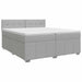 Pat boxspring cu saltea Gri deschis 200 x 200 cm Țesătură - WALTI WALTI