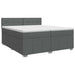 Pat boxspring cu saltea Gri închis 200 x 200 cm Țesătură - WALTI WALTI