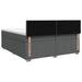 Pat boxspring cu saltea Gri închis 200 x 200 cm Țesătură - WALTI WALTI