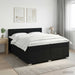 Pat boxspring cu saltea Negru 200 x 200 cm Țesătură - WALTI WALTI