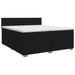 Pat boxspring cu saltea Negru 200 x 200 cm Țesătură - WALTI WALTI