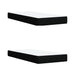 Pat boxspring cu saltea Negru 200 x 200 cm Țesătură - WALTI WALTI