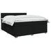 Pat boxspring cu saltea Negru 200 x 200 cm Țesătură - WALTI WALTI