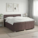 Pat boxspring cu saltea Maro închis 200 x 200 cm Țesătură - WALTI WALTI