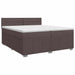 Pat boxspring cu saltea Maro închis 200 x 200 cm Țesătură - WALTI WALTI