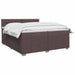 Pat boxspring cu saltea Maro închis 200 x 200 cm Țesătură - WALTI WALTI