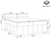 Pat boxspring cu saltea Maro închis 200 x 200 cm Țesătură - WALTI WALTI