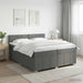 Pat boxspring cu saltea Gri închis 200 x 200 cm Țesătură - WALTI WALTI
