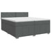 Pat boxspring cu saltea Gri închis 200 x 200 cm Țesătură - WALTI WALTI