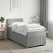 Pat boxspring cu saltea Gri deschis 90 x 200 cm Țesătură - WALTI WALTI