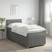 Pat boxspring cu saltea Gri închis 90 x 190 cm Țesătură - WALTI WALTI