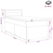 Pat boxspring cu saltea albastru 90 x 190 cm Țesătură - WALTI WALTI