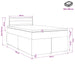 Pat boxspring cu saltea Gri deschis 120 x 190 cm Țesătură - WALTI WALTI