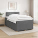 Pat boxspring cu saltea Gri închis 120 x 200 cm Țesătură - WALTI WALTI