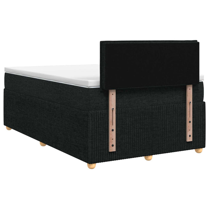 Pat boxspring cu saltea Negru 120 x 190 cm Țesătură - WALTI WALTI