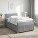 Pat boxspring cu saltea Gri deschis 120 x 200 cm Țesătură - WALTI WALTI