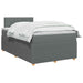 Pat boxspring cu saltea Gri închis 120 x 190 cm Țesătură - WALTI WALTI