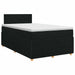 Pat boxspring cu saltea Negru 120 x 190 cm Țesătură - WALTI WALTI