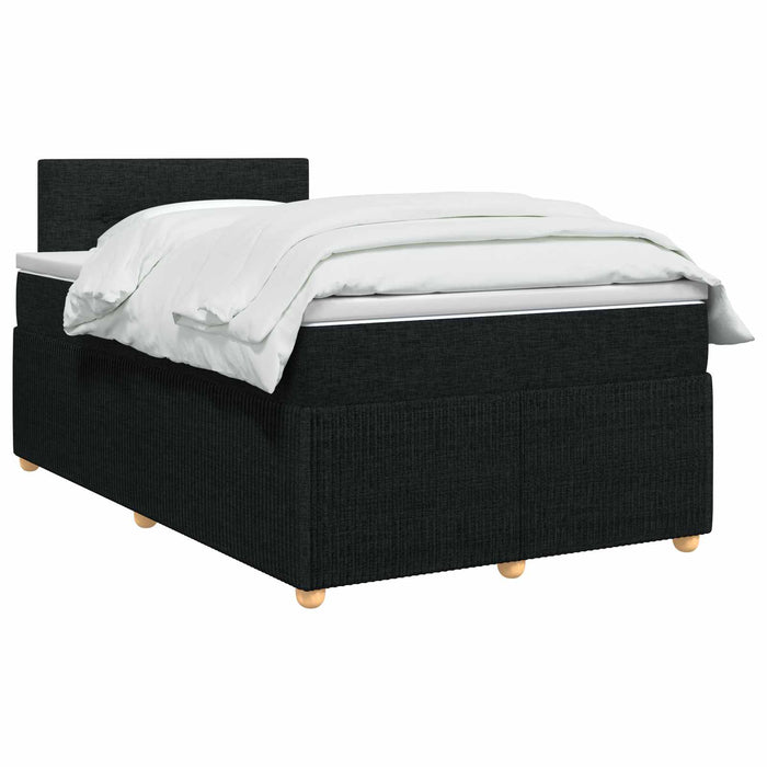 Pat boxspring cu saltea Negru 120 x 200 cm Țesătură WALTI