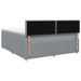Pat boxspring cu saltea Gri deschis 140 x 190 cm Țesătură - WALTI WALTI
