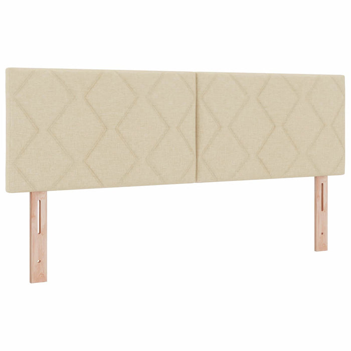 Pat boxspring cu saltea cu headboard Crem 160 x 200 cm Țesătură WALTI