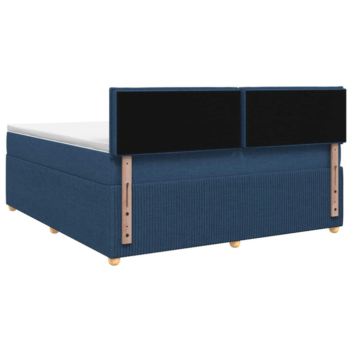Pat boxspring cu saltea albastru 160 x 200 cm Țesătură - WALTI WALTI