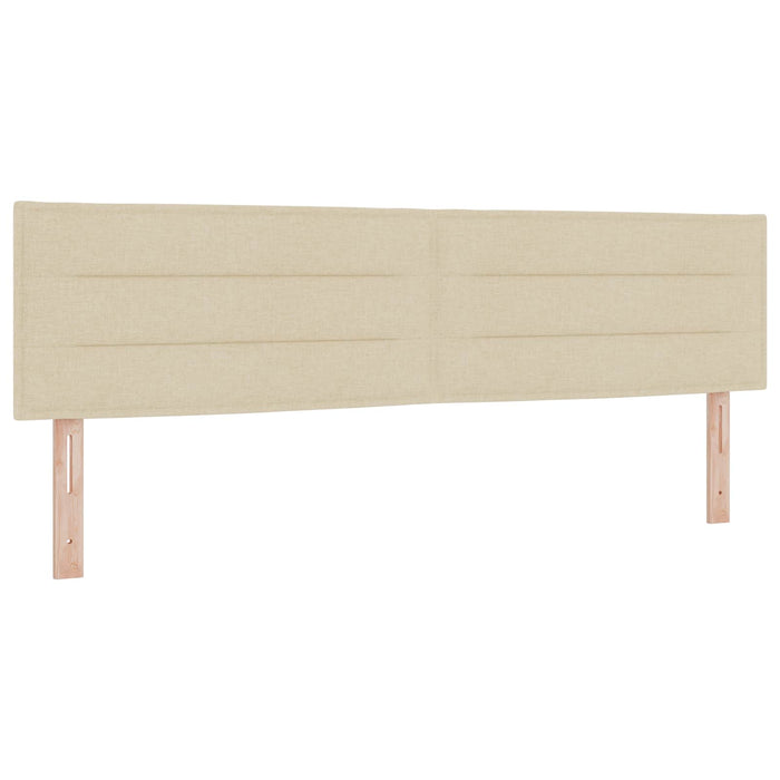 Pat boxspring cu saltea cu headboard Crem 180 x 200 cm Țesătură WALTI