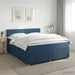 Pat boxspring cu saltea albastru 180 x 200 cm Țesătură - WALTI WALTI
