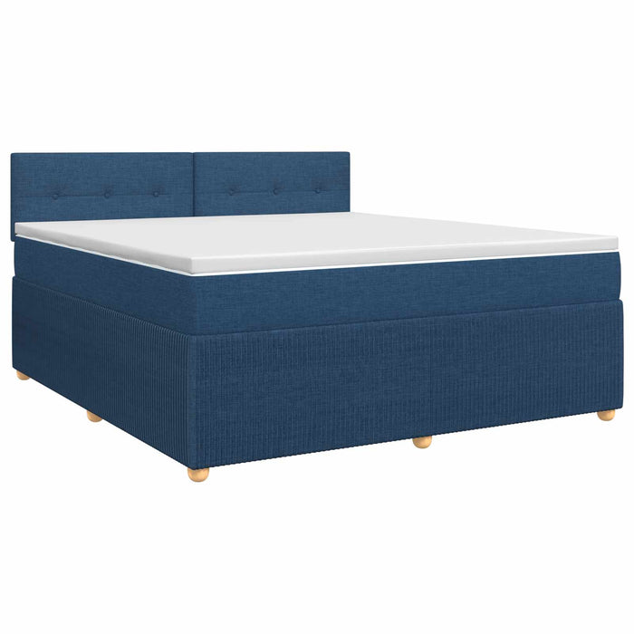 Pat boxspring cu saltea albastru 180 x 200 cm Țesătură - WALTI WALTI