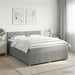 Pat boxspring cu saltea Gri deschis 180 x 200 cm Țesătură - WALTI WALTI