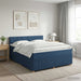 Pat boxspring cu saltea albastru 160 x 200 cm Țesătură - WALTI WALTI