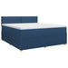 Pat boxspring cu saltea albastru 180 x 200 cm Țesătură - WALTI WALTI
